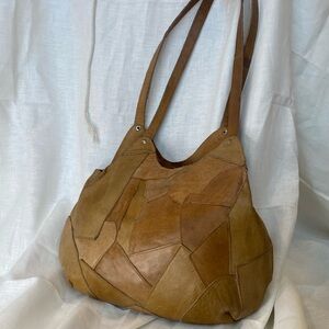 Vintage 70s patchwork leather purse